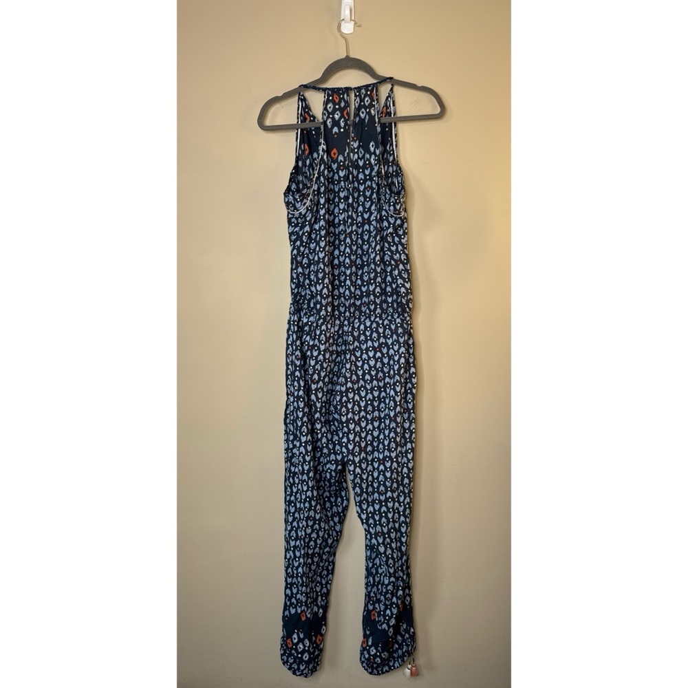 Poupette St Barth Navy Geometric Print Jumpsuit Size Large - Picture 2 of 7